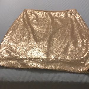 Cream sequined miniskirt